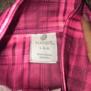 Pink long sleeve athletic jacket